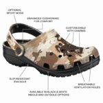 customized wyoming cowboys desert camo clog best selling