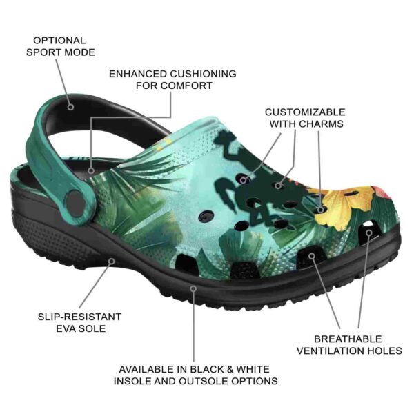 customized wyoming cowboys tropical vibes clog new arrival