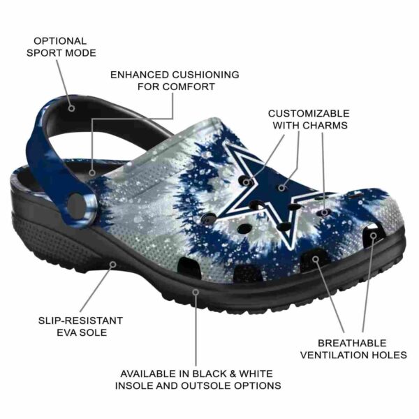 dallas cowboys radiant burst effect crocs new arrival