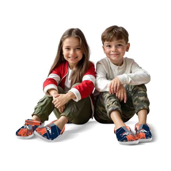 denver broncos geometric background crocs fashion forward