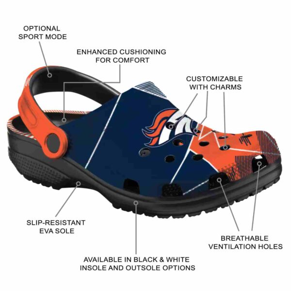 denver broncos geometric background crocs new arrival