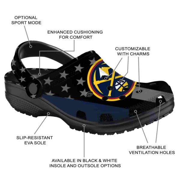 denver nuggets stellar stripes theme clog new arrival