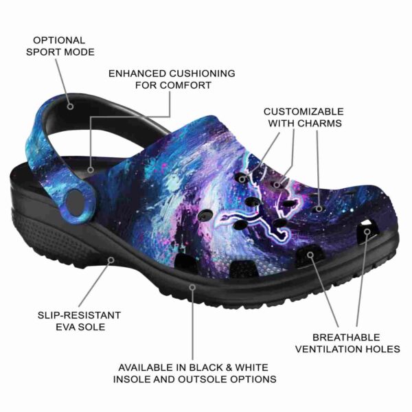 detroit lions galaxy swirl crocs new arrival