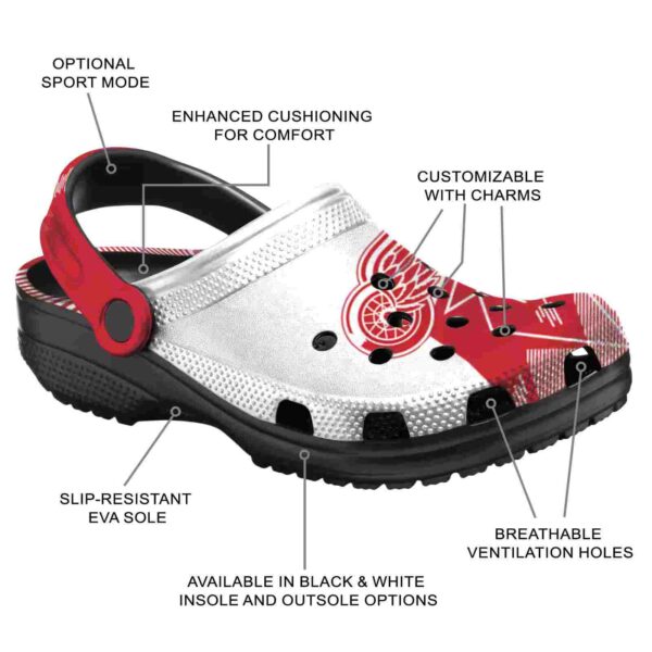 detroit red wings geometric background clog new arrival