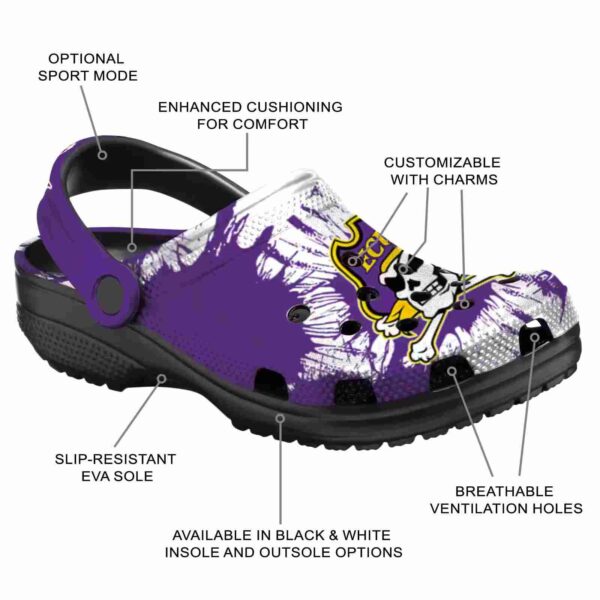 east carolina pirates splatter graphics clog new arrival