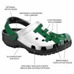 eastern michigan eagles geometric background clog best selling