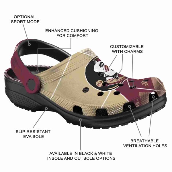florida state seminoles geometric background crocs new arrival