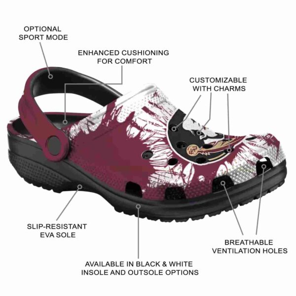 florida state seminoles splatter graphics crocs new arrival