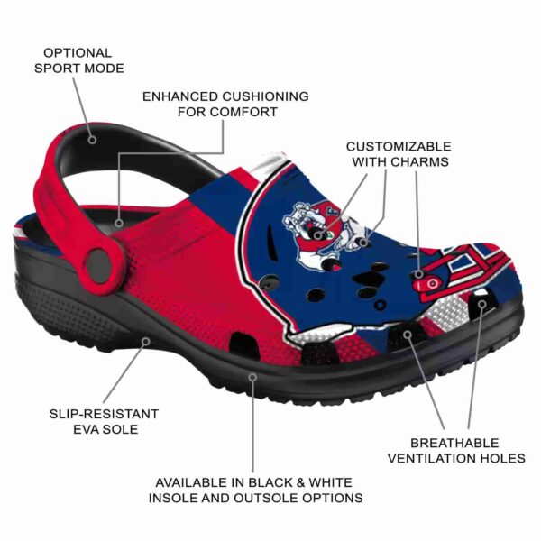 fresno state bulldogs helmet stripes clog new arrival