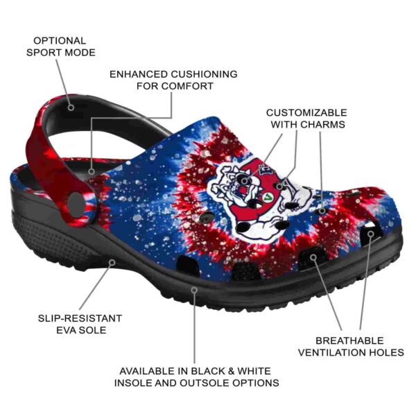 fresno state bulldogs radiant burst effect clog new arrival