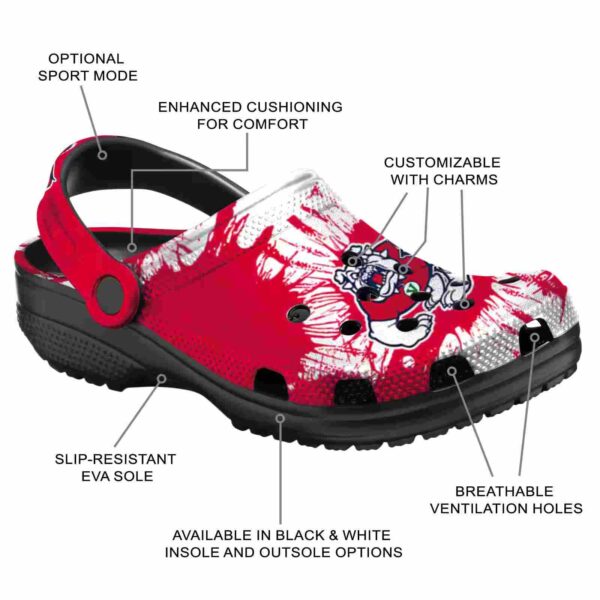 fresno state bulldogs splatter graphics clog new arrival