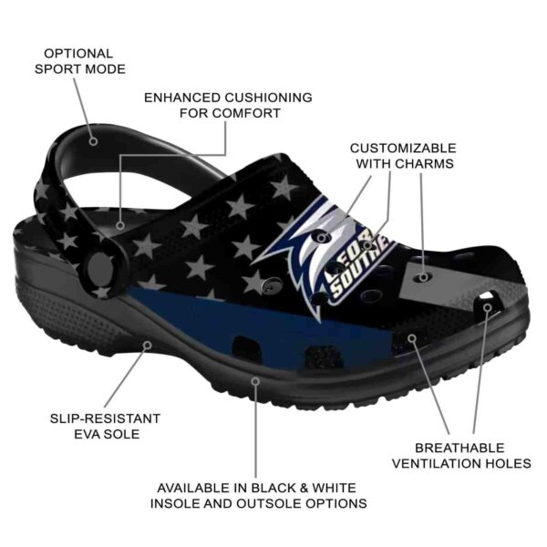 georgia southern eagles stellar stripes theme clog new arrival