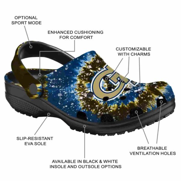 georgia tech yellow jackets radiant burst effect clog new arrival