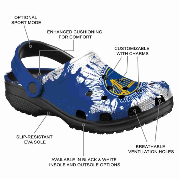 golden state warriors splatter graphics crocs new arrival