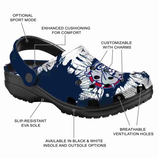 gonzaga bulldogs splatter graphics clog new arrival