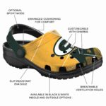 Green Bay Packers Geometric Background Crocs Best selling