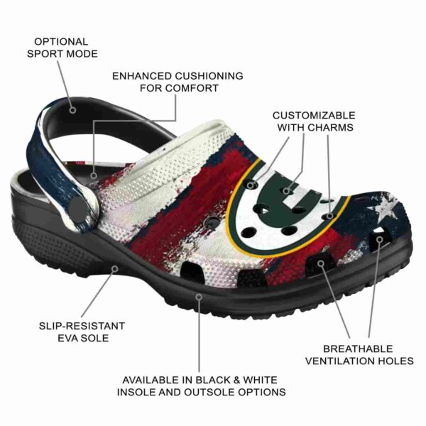 green bay packers patriotic stripes crocs new arrival