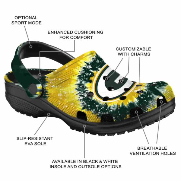 green bay packers radiant burst effect crocs new arrival