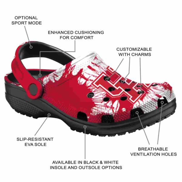 houston cougars splatter graphics clog new arrival