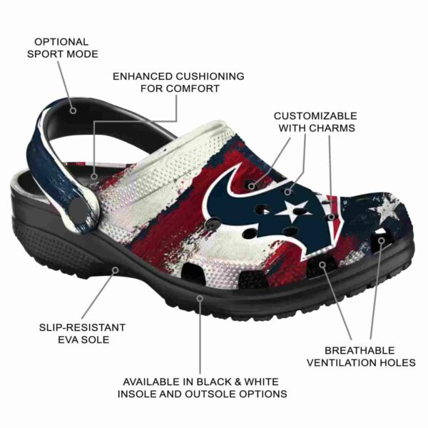 houston texans patriotic stripes crocs new arrival