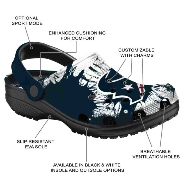houston texans splatter graphics crocs new arrival