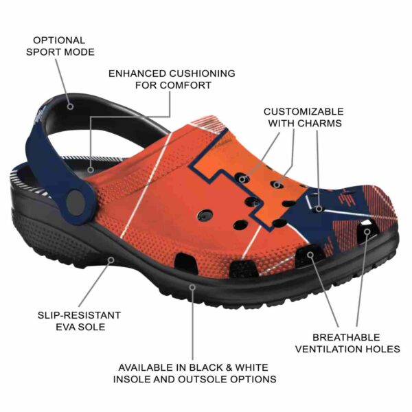 illinois fighting illini geometric background crocs new arrival