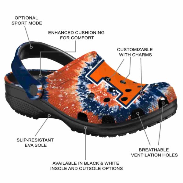 illinois fighting illini radiant burst effect crocs new arrival