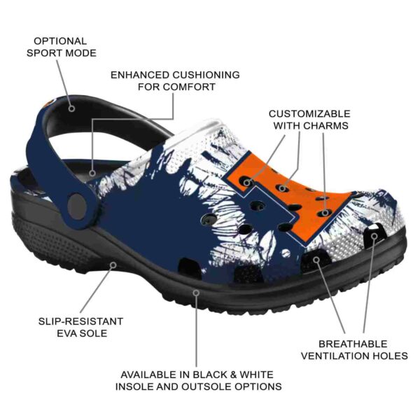 illinois fighting illini splatter graphics crocs new arrival