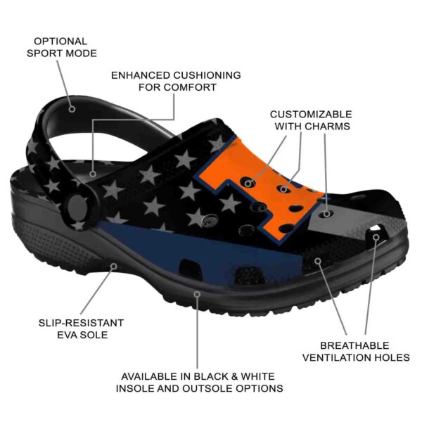 illinois fighting illini stellar stripes theme crocs new arrival