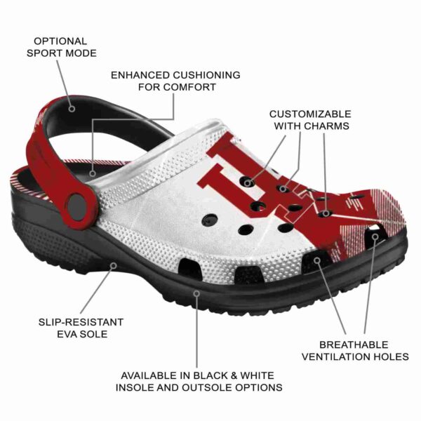 indiana hoosiers geometric background clog new arrival