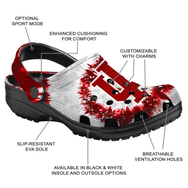 indiana hoosiers radiant burst effect clog new arrival