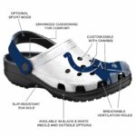 Indianapolis Colts Geometric Background Crocs Best selling