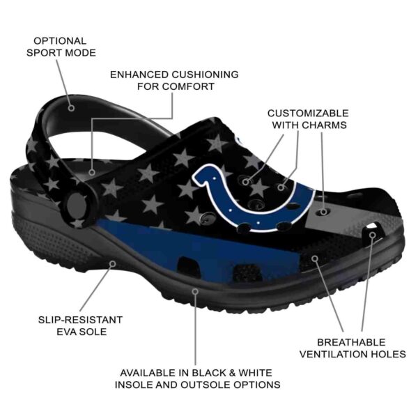 indianapolis colts stellar stripes theme crocs new arrival