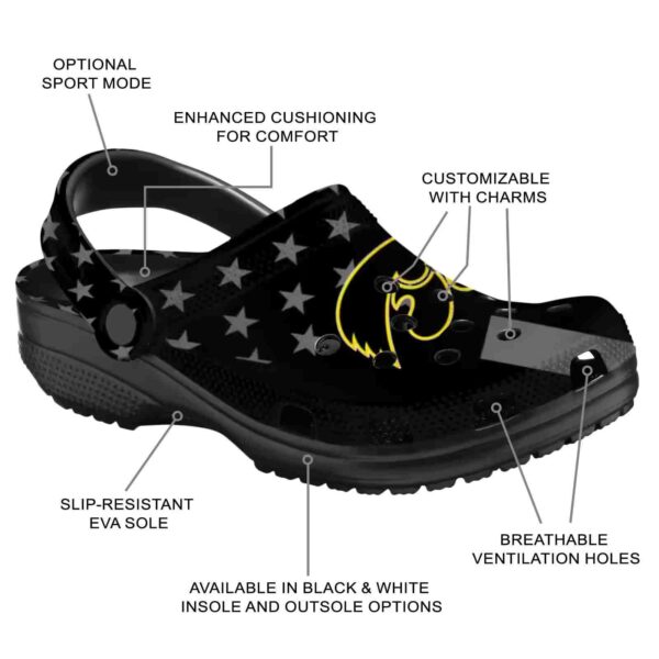 iowa hawkeyes stellar stripes theme crocs new arrival
