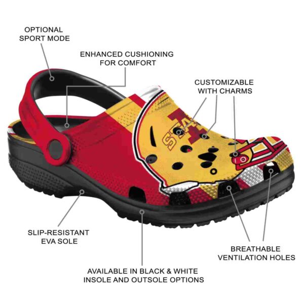 iowa state cyclones helmet stripes clog new arrival