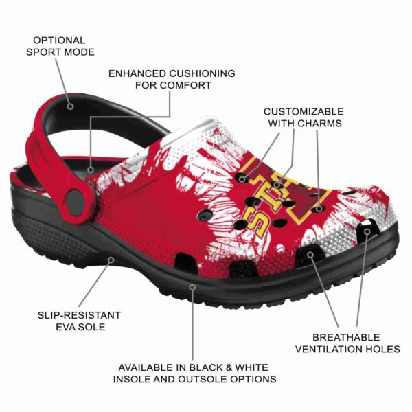 iowa state cyclones splatter graphics clog new arrival