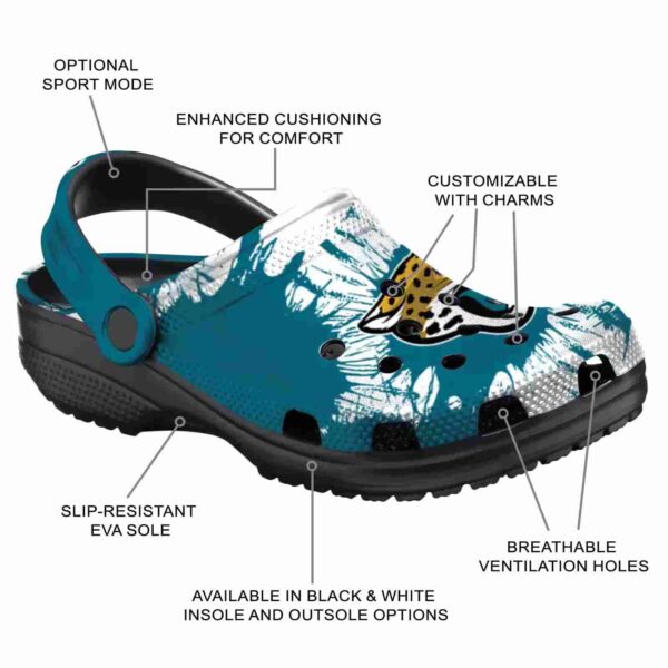 jacksonville jaguars splatter graphics crocs new arrival