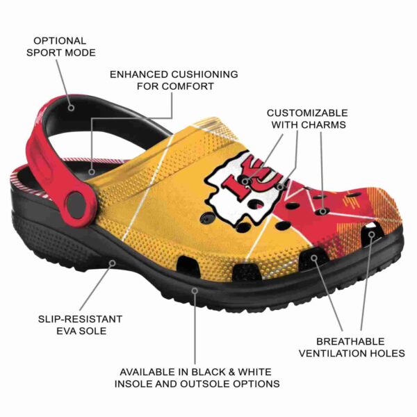kansas city chiefs geometric background crocs new arrival