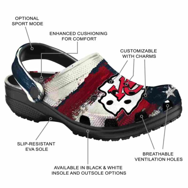 kansas city chiefs patriotic stripes crocs new arrival