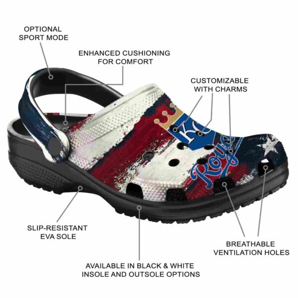 kansas city royals patriotic stripes crocs new arrival