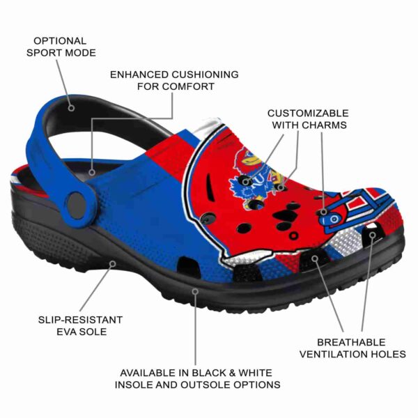 kansas jayhawks helmet stripes crocs new arrival