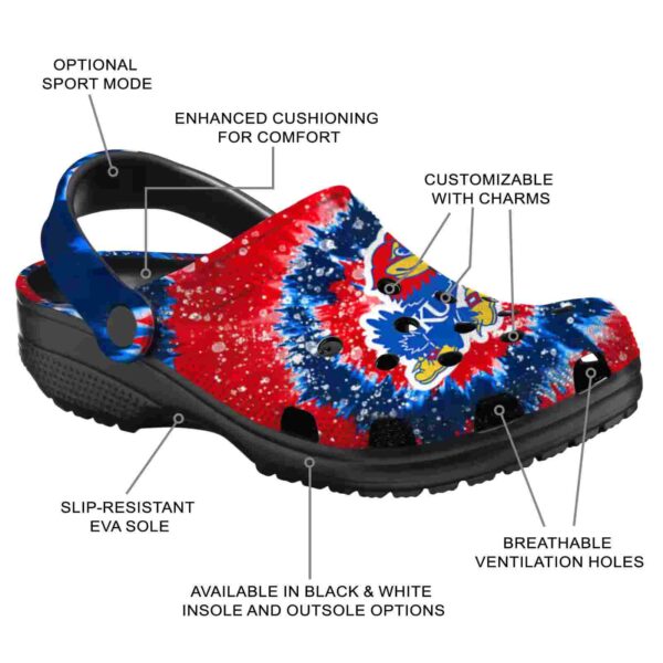 kansas jayhawks radiant burst effect crocs new arrival