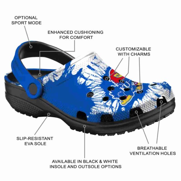 kansas jayhawks splatter graphics crocs new arrival