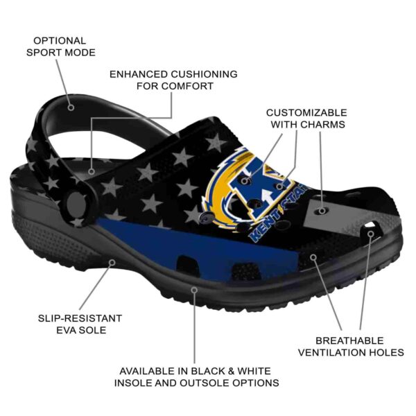 kent state golden flashes stellar stripes theme clog new arrival