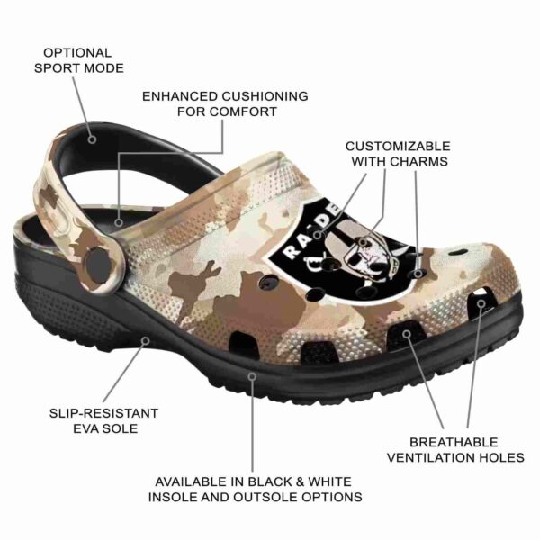 las vegas raiders desert camo crocs new arrival