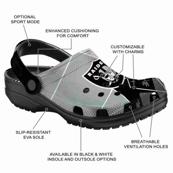 las vegas raiders geometric background crocs new arrival