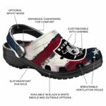 Las Vegas Raiders Patriotic Stripes Crocs Fashion forward