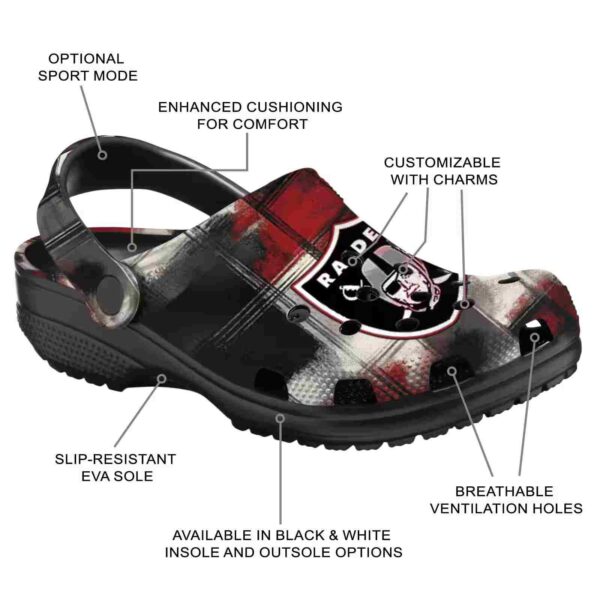 las vegas raiders plaid fusion crocs new arrival