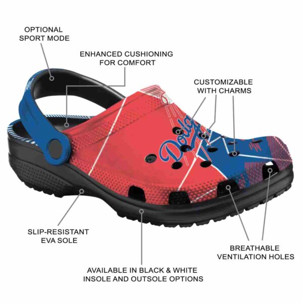 los angeles dodgers geometric background crocs new arrival