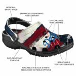 Los Angeles Dodgers Patriotic Stripes Crocs Fashion forward